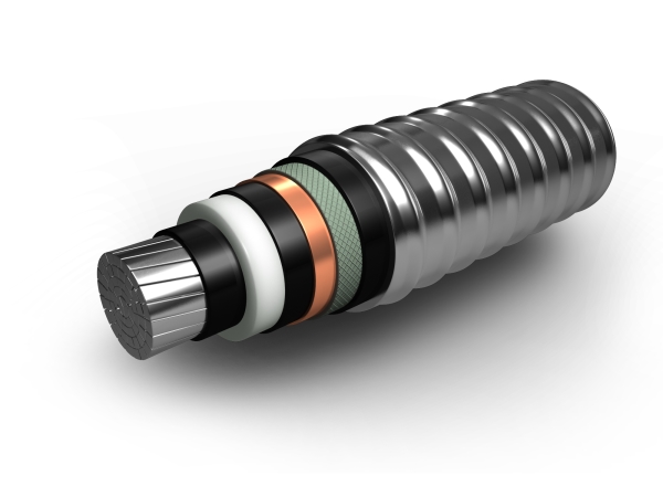 鋁合金帶連鎖鎧裝單芯高壓鋁合金電纜YJHLV8